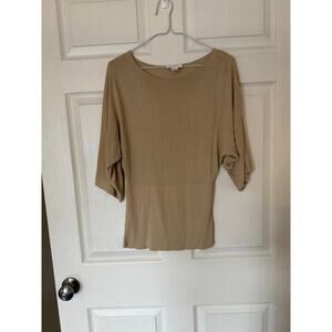 LOFT Beige Dolman Sleeve Knit Top | Size S